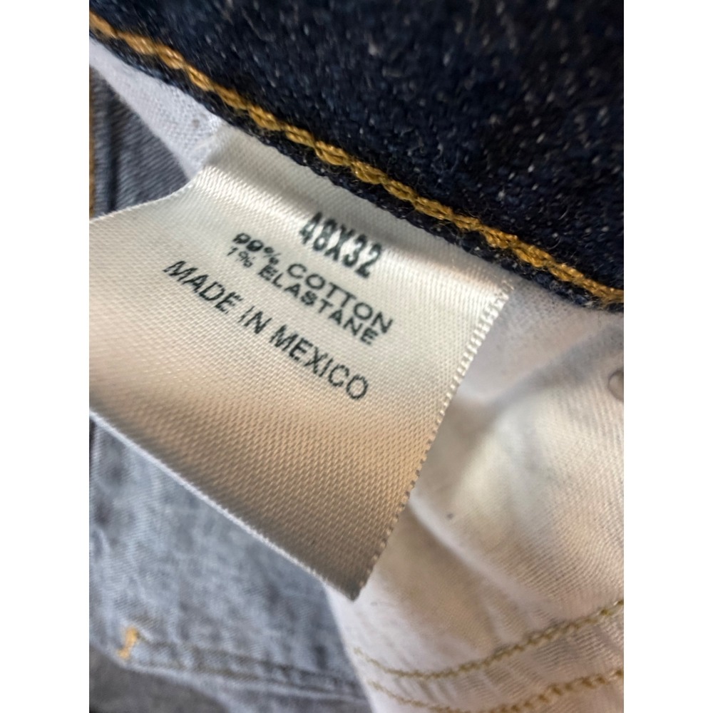 The Foundry Supply Co Flex Denim Jeans Mens 48x32 Dark Wash Straight Leg Blue K1 - Picture 5 of 8